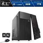 Ficha técnica e caractérísticas do produto Computador ICC IV2582KW Intel Core I5 3.2 ghz 8GB HD 1TB Kit Multimídia Windows 10
