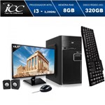 Ficha técnica e caractérísticas do produto Computador ICC IV2380C3M18 Intel Core I3 3.20 Ghz 8GB HD 320GB DVDRW Kit Multimídia Monitor LED 18,5" HDMI FULLHD