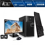 Ficha técnica e caractérísticas do produto Computador ICC IV2380C2M18 Intel Core I3 3.20 Ghz 8GB HD 250GB DVDRW Kit Multimídia Monitor LED 18,5" HDMI FULLHD
