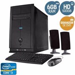 Ficha técnica e caractérísticas do produto Computador Intel Core I3, 6gb Ram, Hd 500gb Gravador Cd/Dvd