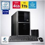 Ficha técnica e caractérísticas do produto Computador Intel Core I3 7ª Geração 4GB HD 1TB Certo PC SMART 018