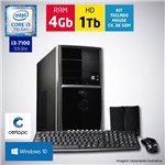 Ficha técnica e caractérísticas do produto Computador Intel Core I3 7ª Geração 4GB HD 1TB com Windows 10 Certo PC SMART 020