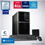 Ficha técnica e caractérísticas do produto Computador Intel Core I3 7ª Geração 4GB HD 500GB com Windows 10 Certo PC SMART 005