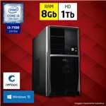 Ficha técnica e caractérísticas do produto Computador Intel Core I3 7ª Geração 8GB HD 1TB com Windows 10 Certo PC SMART 044
