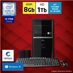 Ficha técnica e caractérísticas do produto Computador Intel Core I3 7ª Geração 8GB HD 1TB com Windows 10 Certo PC SMART 046