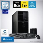 Ficha técnica e caractérísticas do produto Computador Intel Core I3 7ª Geração 8GB HD 1TB com Windows 10 Certo PC SMART 033