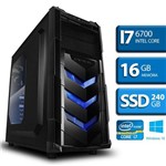 Ficha técnica e caractérísticas do produto Computador Intel Core I7 6700, 16GB Ram, SSD 240Gb e Windows 10