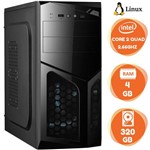 Ficha técnica e caractérísticas do produto Computador Intel Core 2 Quad 2.6ghz 4gb HD 320gb Linux