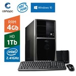 Ficha técnica e caractérísticas do produto Computador Intel Dual Core 2.41GHz 4GB HD 1TB com Windows 10 Certo PC FIT 031