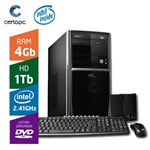 Ficha técnica e caractérísticas do produto Computador Intel Dual Core 2.41GHz 4GB HD 1TB DVD Certo PC FIT 028