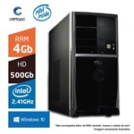 Ficha técnica e caractérísticas do produto Computador Intel Dual Core 2.41GHz 4GB HD 500GB com Windows 10 Certo PC FIT 005