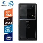 Ficha técnica e caractérísticas do produto Computador Intel Dual Core 2.41GHz 4GB HD 500GB DVD Certo PC Fit 002