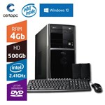 Ficha técnica e caractérísticas do produto Computador Intel Dual Core 2.41GHz 4GB HD 500GB DVD com Windows 10 Certo PC Fit 008