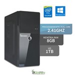 Ficha técnica e caractérísticas do produto Computador Intel Dual Core 2.41GHZ 8GB 1TB e Windows 10 HDMI Áudio HD