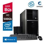 Ficha técnica e caractérísticas do produto Computador Intel Dual Core 2.41GHz 8GB HD 500GB com Windows 10 Certo PC FIT 1055