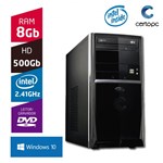 Ficha técnica e caractérísticas do produto Computador Intel Dual Core 2.41GHz 8GB HD 500GB DVD com Windows 10 Certo PC FIT 054