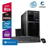Ficha técnica e caractérísticas do produto Computador Intel Dual Core 2.41GHz 8GB HD 500GB DVD com Windows 10 Certo PC FIT 1056