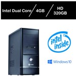 Ficha técnica e caractérísticas do produto Computador Intel Dual Core 4gb HD 320gb Windows 10