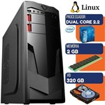 Ficha técnica e caractérísticas do produto Computador Pc Gamer Intel Dual Core 2.2ghz 2gb HD 320gb Linux Wifi