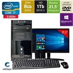 Ficha técnica e caractérísticas do produto Computador + Monitor 21.5" Intel Core I7 8GB HD 1TB DVD com Windows 10 PRO Certo PC Desempenho 948
