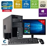 Ficha técnica e caractérísticas do produto Computador + Monitor 21.5" Intel Core I7 8GB HD 2TB DVD com Windows 10 PRO Certo PC Desempenho 951
