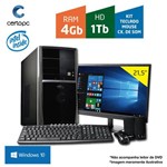 Computador + Monitor 21,5'' Intel Dual Core 2.41GHz 4GB HD 1TB KIT Win 10 SL Certo PC FIT 118