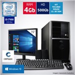Ficha técnica e caractérísticas do produto Computador + Monitor 15 Intel Core I3 7ª Geração 4GB HD 500GB com Windows 10 Certo PC SMART 010
