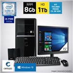 Ficha técnica e caractérísticas do produto Computador + Monitor 15 Intel Core I3 7ª Geração 8GB HD 1TB com Windows 10 Certo PC SMART 036