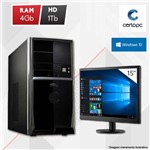 Computador + Monitor 15” Intel Dual Core 2.41GHz 4GB HD 1TB Windows 10 SL Certo PC Fit 103