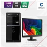Ficha técnica e caractérísticas do produto Computador + Monitor 15” Intel Dual Core 2.41GHz 8GB HD 1TB DVD Certo PC Fit 1082