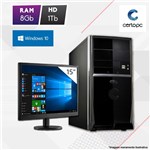 Ficha técnica e caractérísticas do produto Computador + Monitor 15” Intel Dual Core 2.41GHz 8GB HD 1TB Windows 10 SL Certo PC Fit 1085