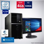 Ficha técnica e caractérísticas do produto Computador + Monitor 19,5 Intel Core I3 7ª Geração 4GB HD 500GB com Windows 10 Certo PC SMART 015