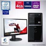 Ficha técnica e caractérísticas do produto Computador + Monitor 19,5 Intel Core I3 7ª Geração 4GB HD 500GB DVD Certo PC SMART 012