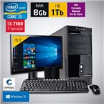 Computador + Monitor 19,5’’ Intel Core I3 7ª Geração 8gb Hd 1tb com Windows 10 Certo Pc Smart 041
