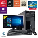Ficha técnica e caractérísticas do produto Computador + Monitor 19,5 Intel Core I7 16GB HD 1TB DVD com Windows 10 PRO Certo PC Desempenho 939