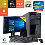 Computador + Monitor 19,5’’ Intel Core I7 8gb Hd 1tb Dvd com Windows 10 Sl Certo Pc Desempenho 929