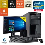 Ficha técnica e caractérísticas do produto Computador + Monitor 19,5 Intel Core I7 8GB HD 1TB DVD com Windows 10 SL Certo PC Desempenho 929