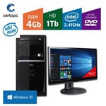 Ficha técnica e caractérísticas do produto Computador + Monitor 19,5' Intel Dual Core 2.41GHz 4GB HD 1TB DVD com Windows 10 Certo PC FIT 1046