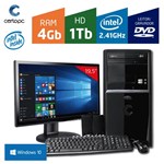 Ficha técnica e caractérísticas do produto Computador + Monitor 19,5 Intel Dual Core 2.41GHz 4GB HD 1TB DVD Windows 10 PRO Certo PC FIT 106