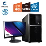 Ficha técnica e caractérísticas do produto Computador + Monitor 19,5'' Intel Dual Core 2.41GHz 4GB HD 500GB Certo PC Fit 017