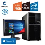 Ficha técnica e caractérísticas do produto Computador + Monitor 19,5'' Intel Dual Core 2.41GHz 4GB HD 500GB com Windows 10 Certo PC FIT 021