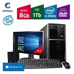 Ficha técnica e caractérísticas do produto Computador + Monitor 19,5 Intel Dual Core 2.41GHz 8GB HD 1TB DVD C/ Windows 10 Certo PC FIT 114