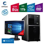 Ficha técnica e caractérísticas do produto Computador + Monitor 19,5 Intel Dual Core 2.41GHz 8GB HD 1TB DVD com Windows 10 Certo PC FIT 094