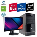 Computador + Monitor 19,5 Intel Dual Core 2.41ghz 8gb Hd 500 Gb Certo Pc Fit 065