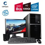 Ficha técnica e caractérísticas do produto Computador + Monitor 19,5'' Intel Dual Core 2.41GHz 8GB HD 500 GB Certo PC FIT 067
