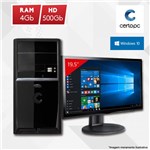 Ficha técnica e caractérísticas do produto Computador + Monitor 19” Intel Dual Core 2.41GHz 4GB HD 500GB Windows 10 SL Certo PC Fit 1021