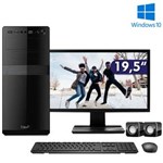 Ficha técnica e caractérísticas do produto Computador + Monitor LED 19.5" Intel Dual Core 2.41Ghz 4GB HD 1TB Windows 10 Mouse Teclado EasyPC