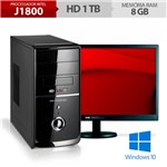 Ficha técnica e caractérísticas do produto Computador Neologic Dual Core J1800, 1TB, 8GB RAM, Windows 10 + Monitor 18,5 NLI53258