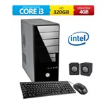 Computador Premium Business Intel Core I3 4gb 320 Gb + Kit (mouse, Teclado e Caixa de Som)