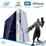 Computador Pc Cpu Gamer Intel Celeron G3900 Dual Core 2.8 Ghz HDMI 4Gb Nvidia Gforce GT710 HD 250gb Bg-009 Branco